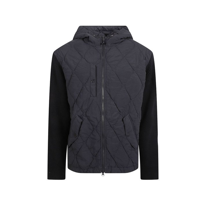 스톤 아일랜드 후드 퀼팅 패딩 재킷