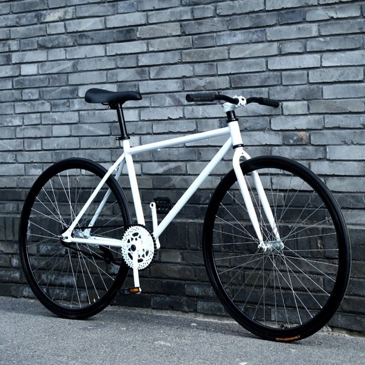 자전거픽시 가벼운 입문로드 일반 픽시 자전거, B.30칼 화이트 더블 블랙