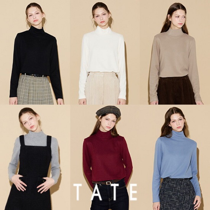 테이트 ○TATE 여성 양면 기모 티셔츠 6종 822495 테이트 ○TATE 여성 양면 기모 티셔츠 6종 822495