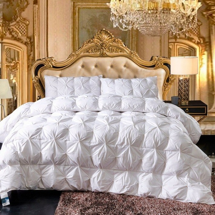 사계절용 거위털 겨울이불 순면커버 구스이불 호텔이불 거위털이불 2000g, 그레이