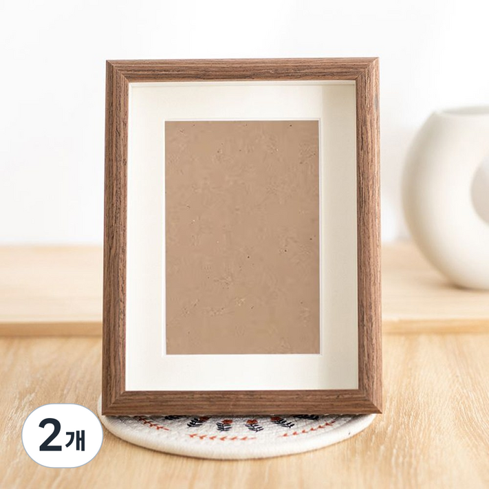 디모어 라운드 스탠드 벽걸이 우드 프레임 액자 내지포함
