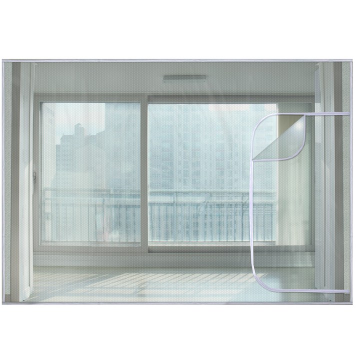 다샵 3중 에어캡 베란다형 지퍼식 방풍 바람막이, 투명