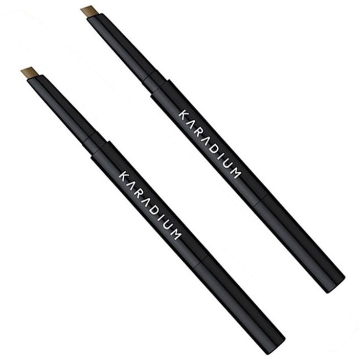 카라디움 플랫 아이브로우 오토펜슬 0.3 g, 2호 다크브라운, 2개