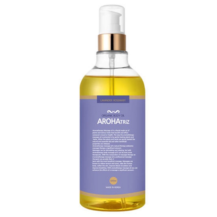 아로하트리즈 라벤더 로즈마리 오가닉 바디 오일 꽃향, 500ml, 1개