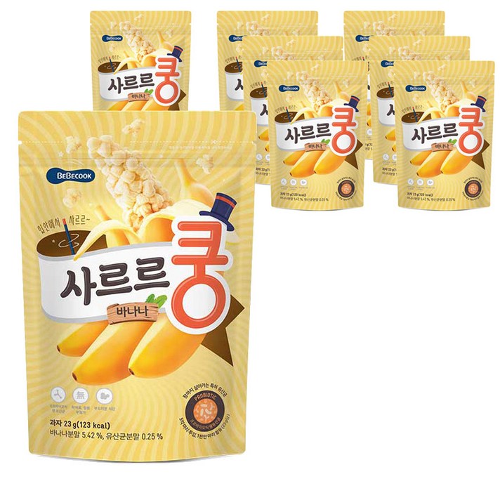 베베쿡 사르르쿵 과자, 바나나, 8개입