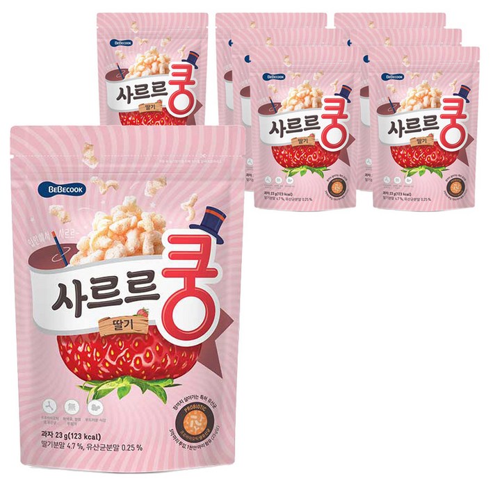 베베쿡 사르르쿵 과자, 딸기, 8개입
