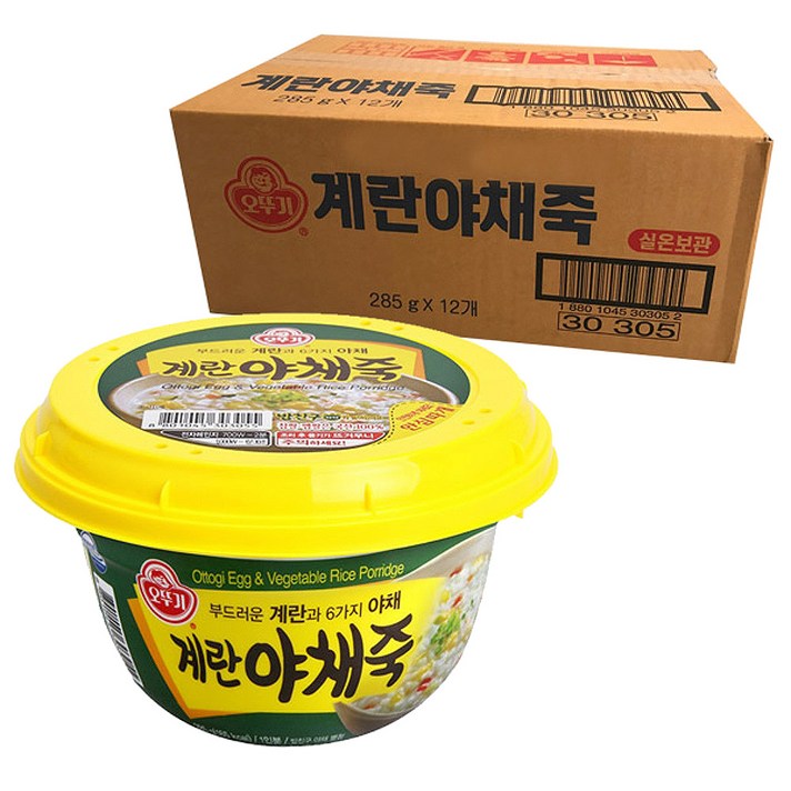 오뚜기 계란야채죽, 285g, 12개입