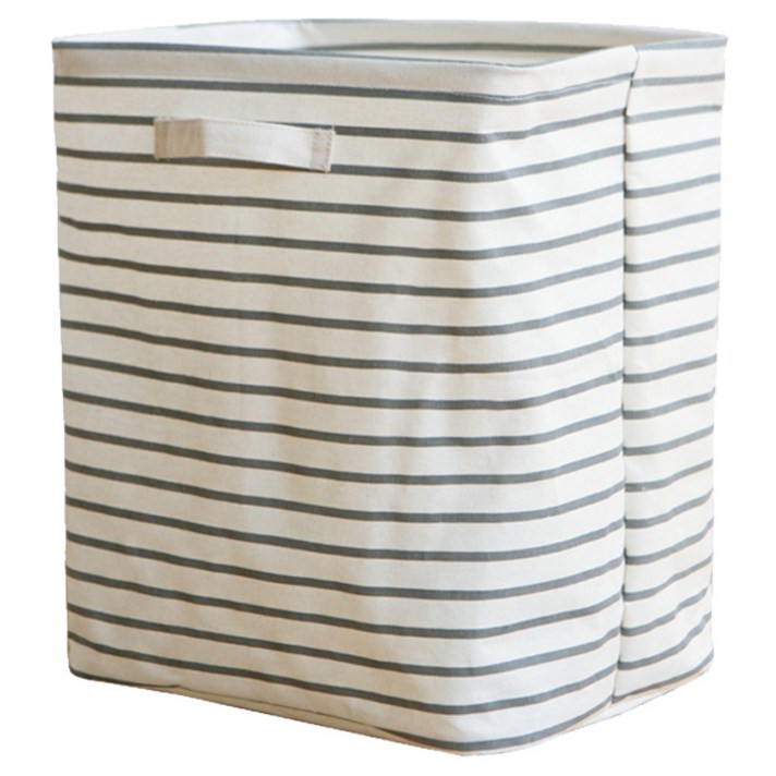 룸앤홈 리아 바스켓 L, 화이트 + 그레이, 1개