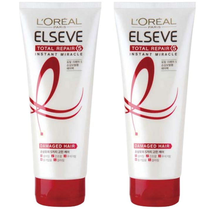 로레알파리 토탈 리페어5 인스턴트 미라클 헤어팩, 170ml, 2개