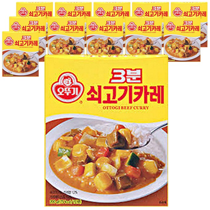 오뚜기 3분 쇠고기 카레, 200g, 12개입