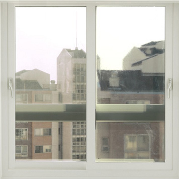 해담 무접착 사계절 창문 단열필름, 투명 그레이