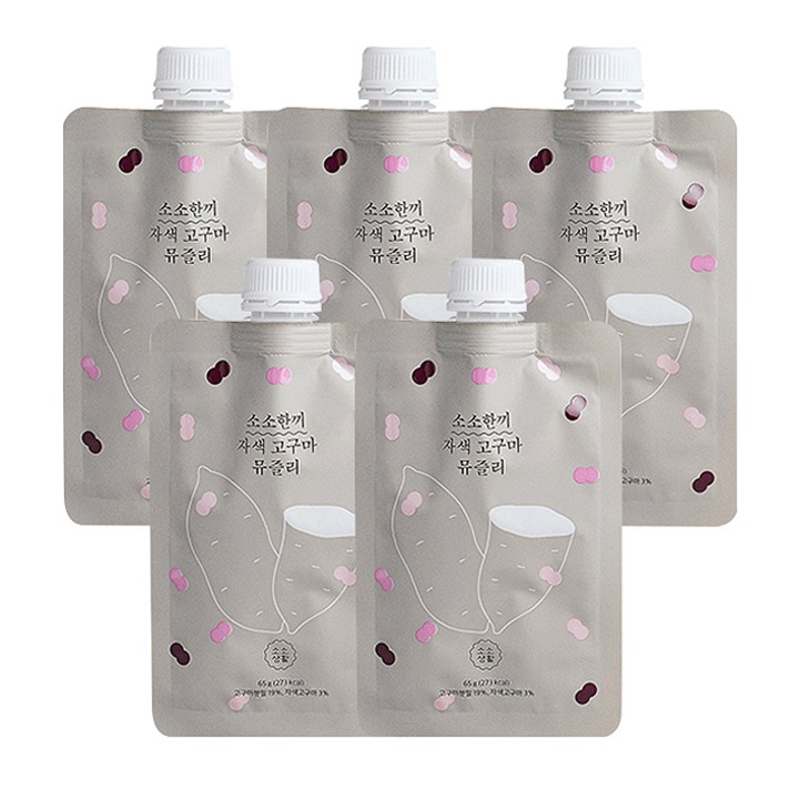 소소생활 소소한끼 자색고구마 뮤즐리, 65g, 5개입