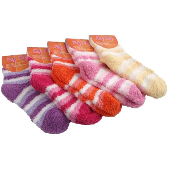 TS 줄무늬 수면양말 5종