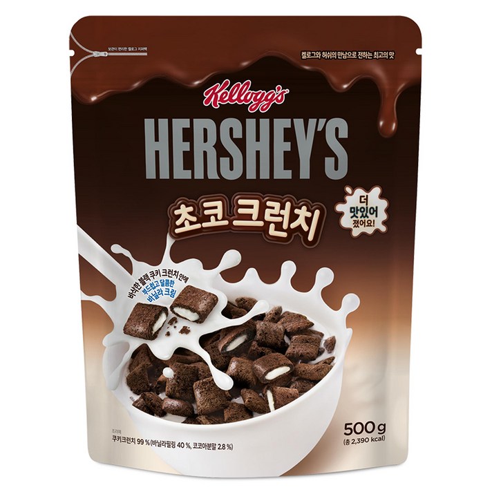 켈로그 허쉬 초코크런치 시리얼, 500g, 1개