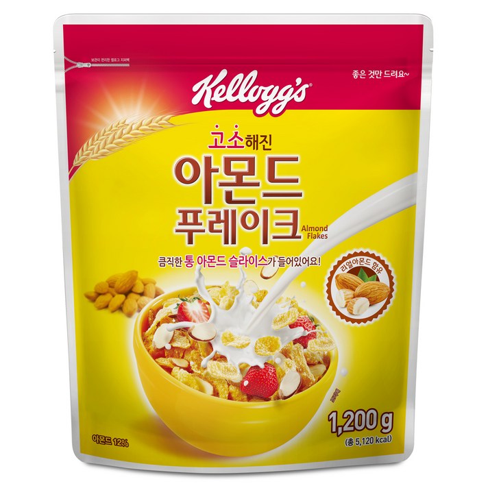 켈로그 아몬드 푸레이크, 1200g, 1개