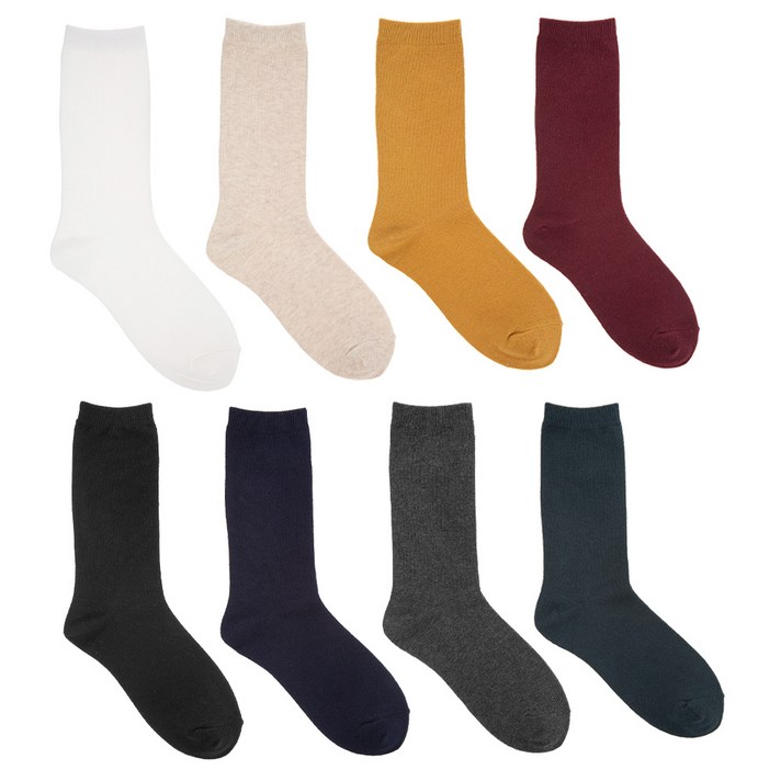 베이스알파 에센셜 여성용 프리미엄 무지 장목 양말