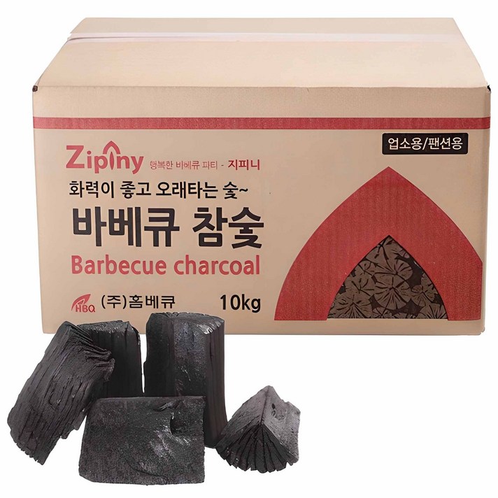 지피니 바베큐참숯, 10kg, 1개 지피니 바베큐참숯, 10kg, 1개