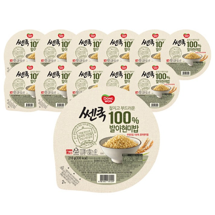 동원 쎈쿡 발아현미밥, 210g, 12개