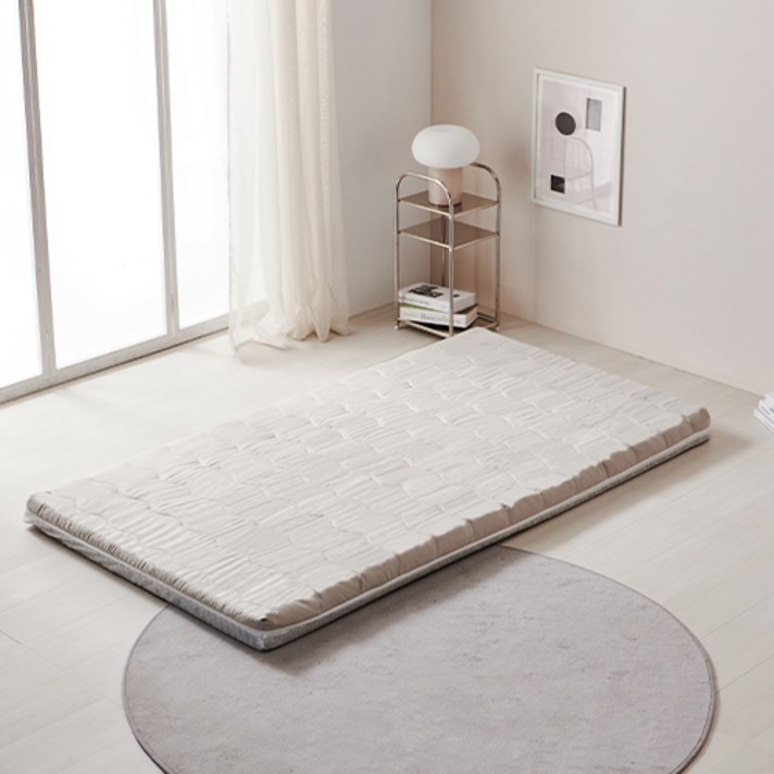  홈잡스 9존 슬립 접이식 토퍼 매트리스 7cm + 보관벨트 