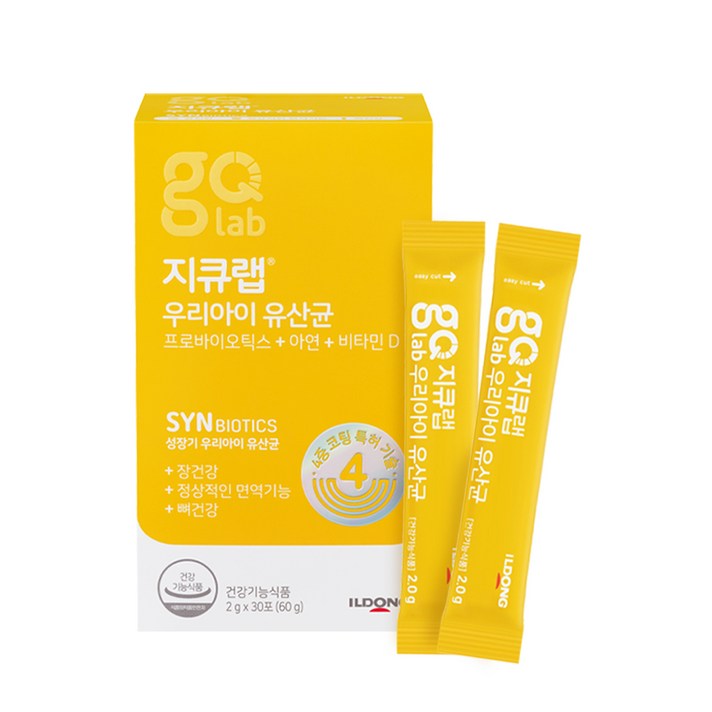 일동제약 지큐랩 우리아이 유산균, 2g, 30개