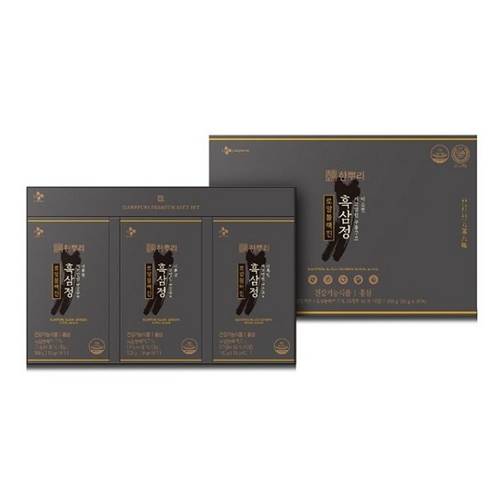 한뿌리 흑삼정 로얄블랙진 30p + 쇼핑백 세트, 300g, 1세트