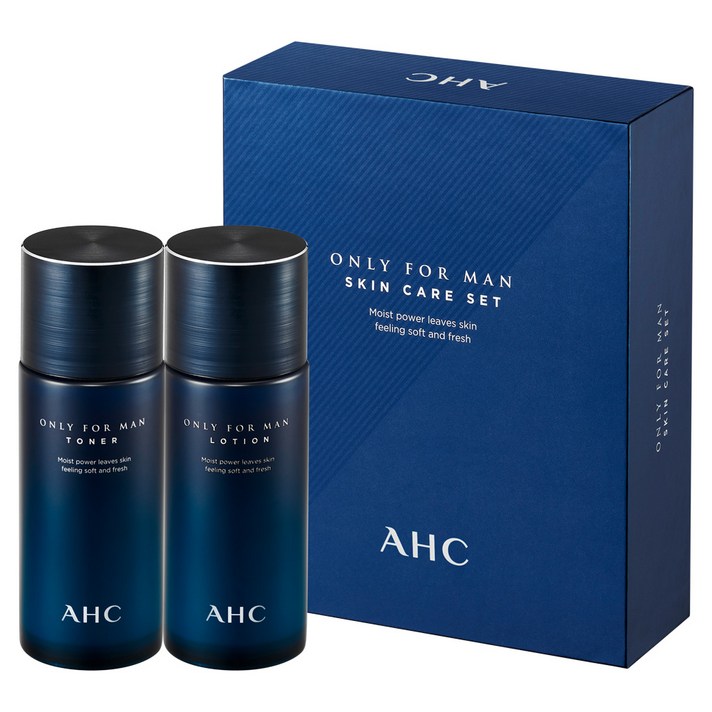 AHC 온리포맨 스킨케어 2종 세트, 1세트, 토너 150ml + 로션 150ml