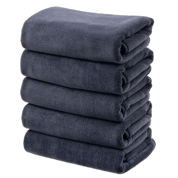 코멧 홈 프리미엄 마이크로화이버 타월 105g, 다크그레이, 5개