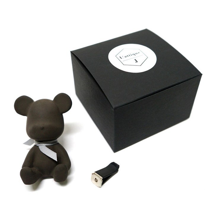 
                                                        라띠크제이 베어브릭 석고방향제 블랙 + 리필오일 + 클립, 화이트머스크
                                                    