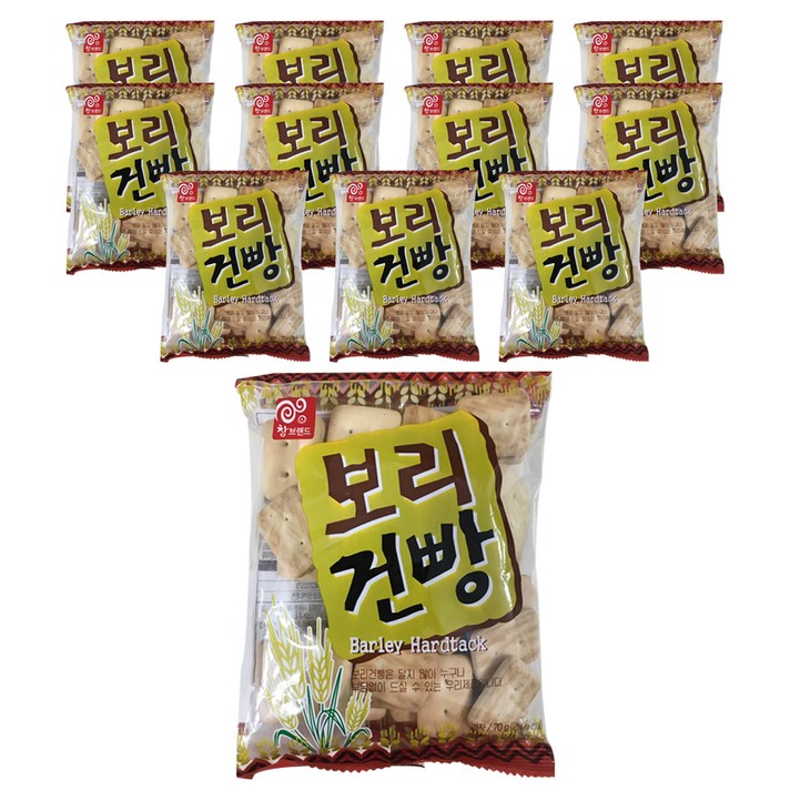 참브랜드 군대 보리 건빵, 70g, 12개입