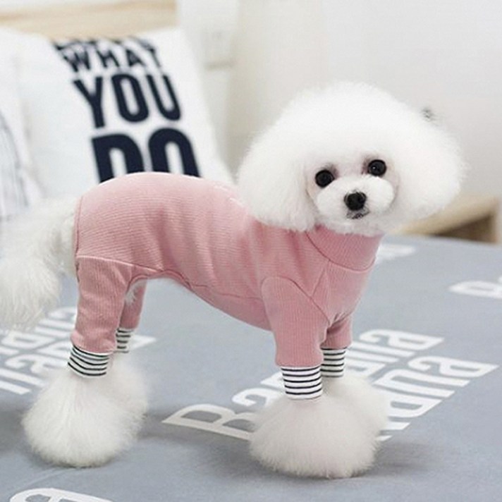 아이앤엘 강아지 목폴라 올인원 티셔츠, PINK