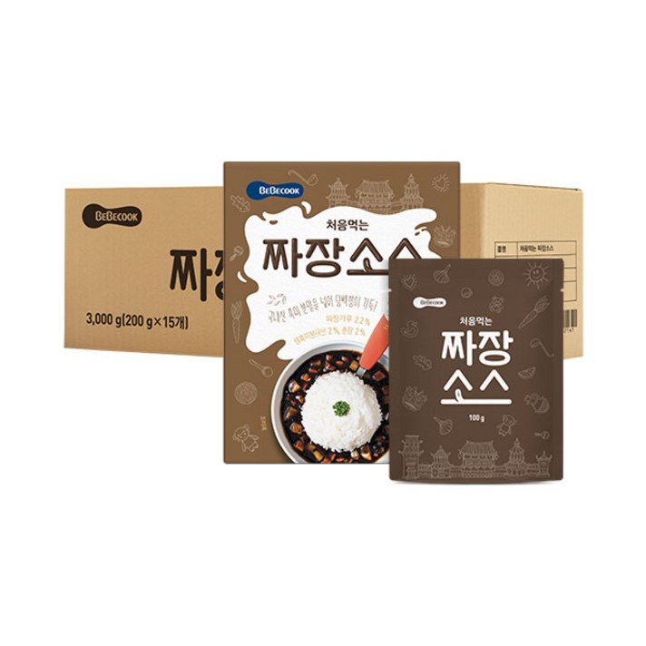 베베쿡 처음먹는 덮밥 소스, 짜장, 15개