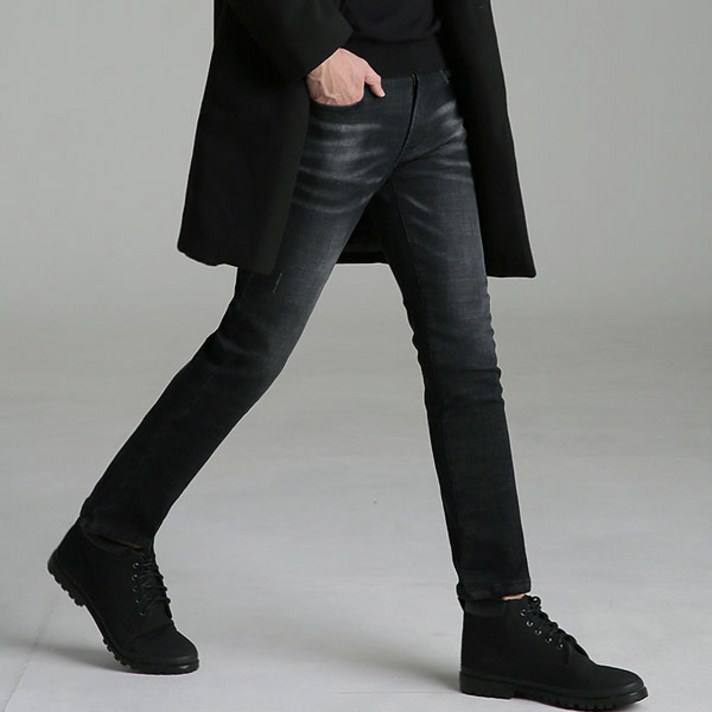 업클라스 남성용 기모 본딩 러프 청바지 c053