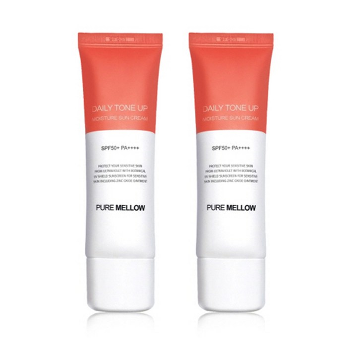 퓨어멜로우 데일리 톤업 촉촉 선크림 SPF50+ PA++++, 50ml, 2개