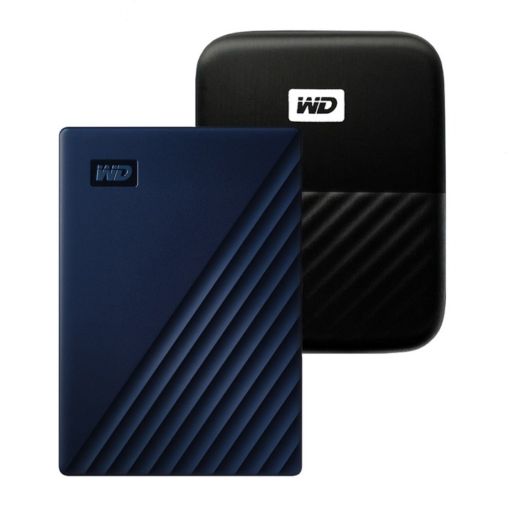 WD My Passport For Mac 휴대용 외장하드 + 파우치, 4TB, 네이비