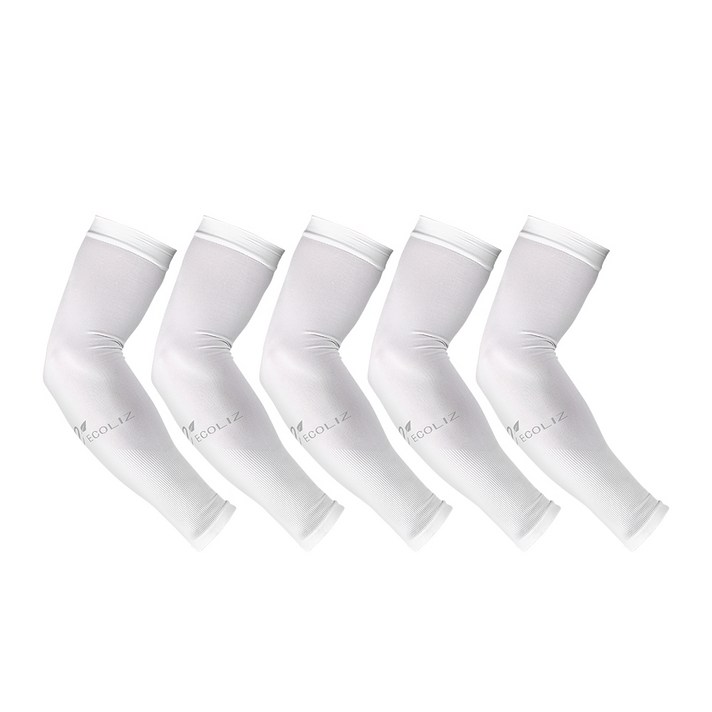 에코리즈 쿨맥스 스포츠 쿨토시 5켤레, 화이트