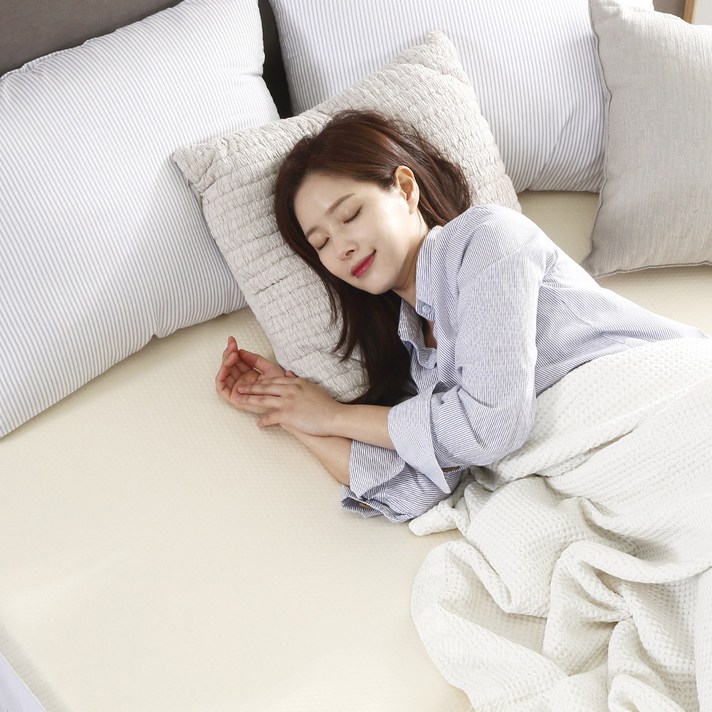 리브맘 메모리폼 달콤매트리스 오가닉 토퍼 7cm, 아이보리