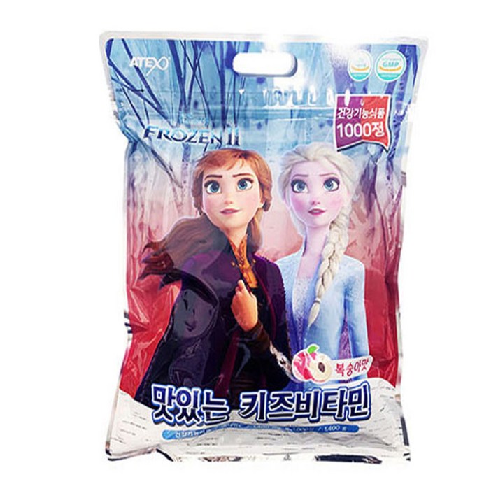 겨울왕국 맛있는 키즈비타민 복숭아맛, 1000정, 1개