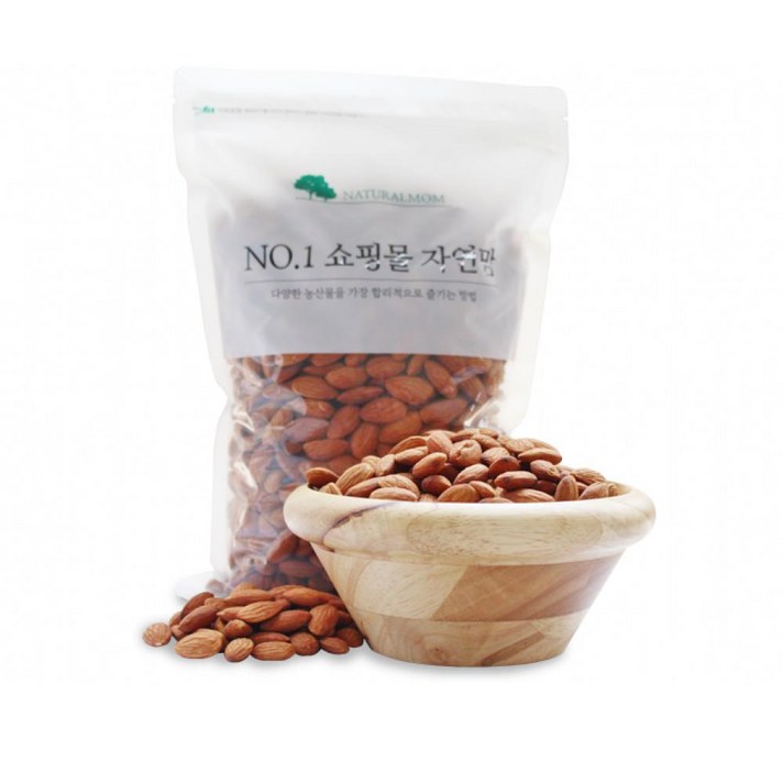 자연맘 무염 볶은 아몬드, 1kg, 1개