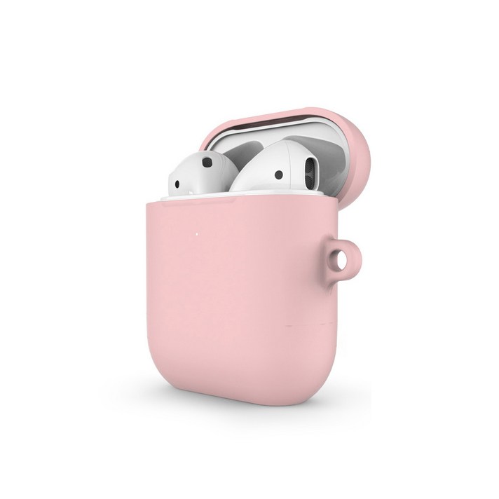 에어숨 에어팟 키링 하드 케이스, 핑크