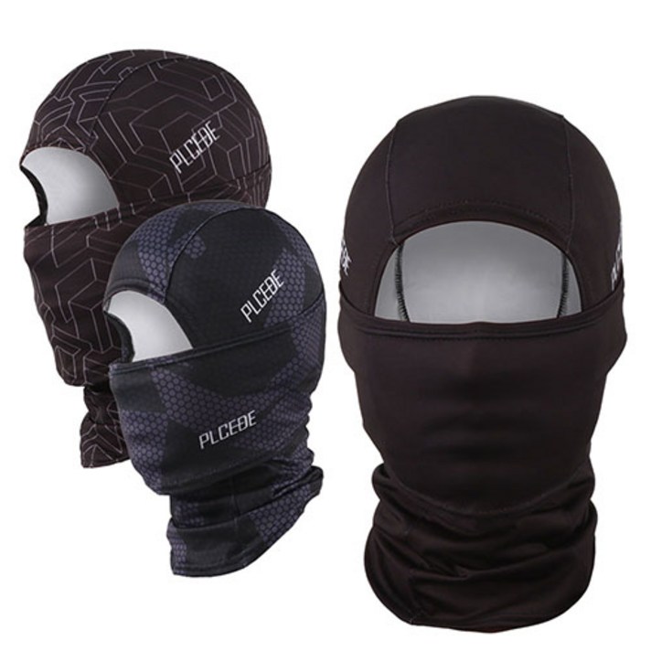 플씨드 쿨 바라클라바 3p, 무지블랙, 하이브블랙, 메이즈블랙