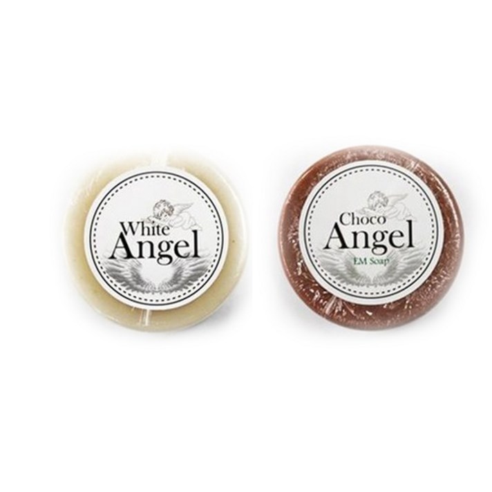 더엔젤 천연 미넬랄 EM항균비누세트 미백 100g + 포졸린 100g, 1세트