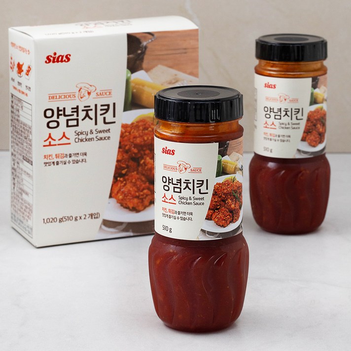 시아스 DELICIOUS 양념 치킨 소스, 510g, 2개