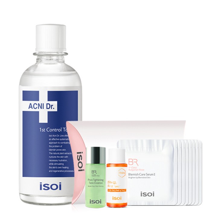 아이소이 아크니 닥터 1st 컨트롤 토닉 130ml + 체험 키트 6종 랜덤발송, 1세트