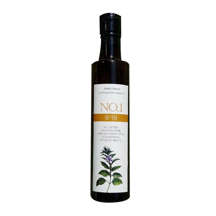앤오일 고소한 저온압착 참기름, 300ml, 1개