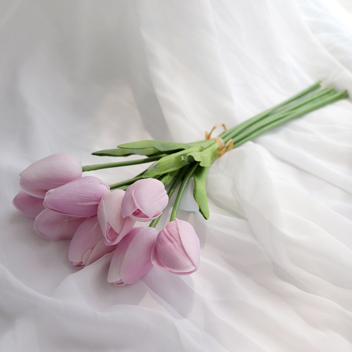 
                                                        조화 소프트튤립 꽃다발 B13, 연보라
                                                    