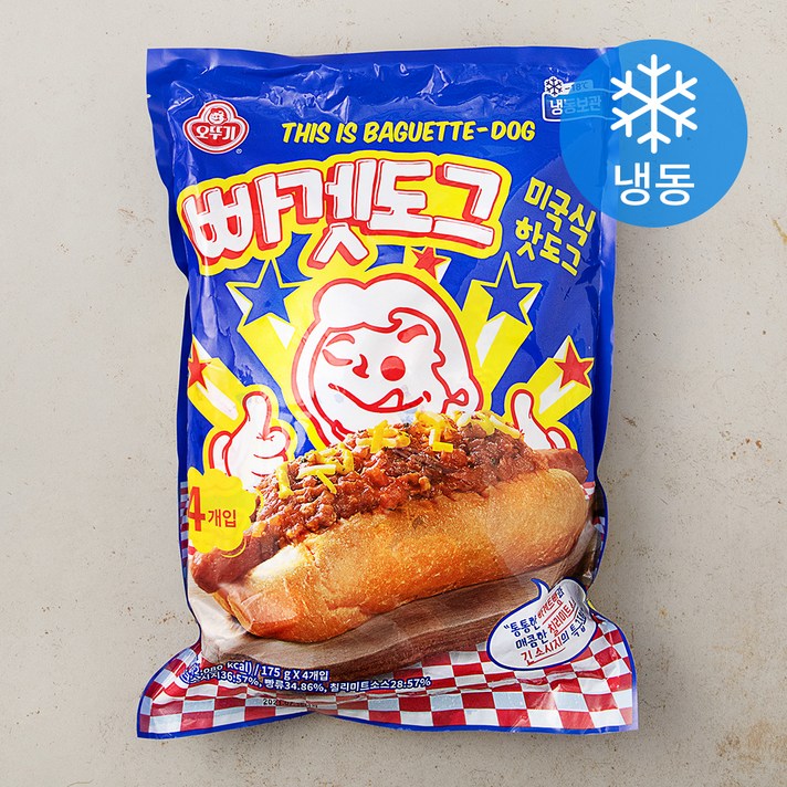 오뚜기 빠겟도그 4입 (냉동), 700g, 1개