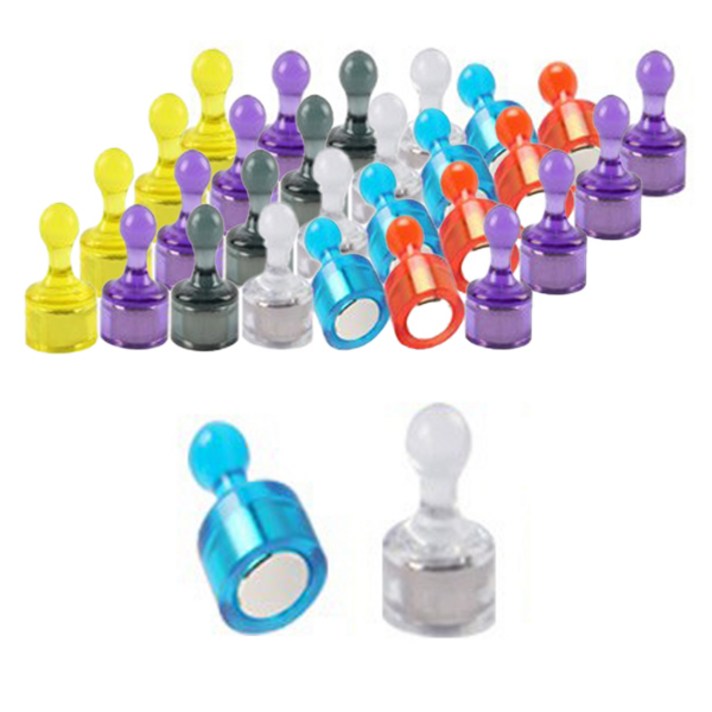 
                                                        아이메이트 푸시핀 컬러 자석, 랜덤발송, 30개
                                                    