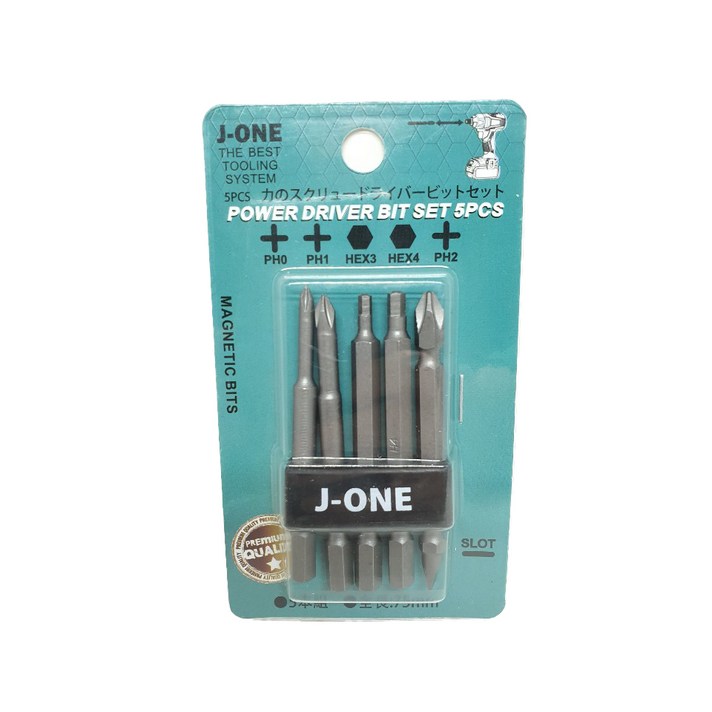 제이원 전동 드라이버 비트 5종 세트, 1세트