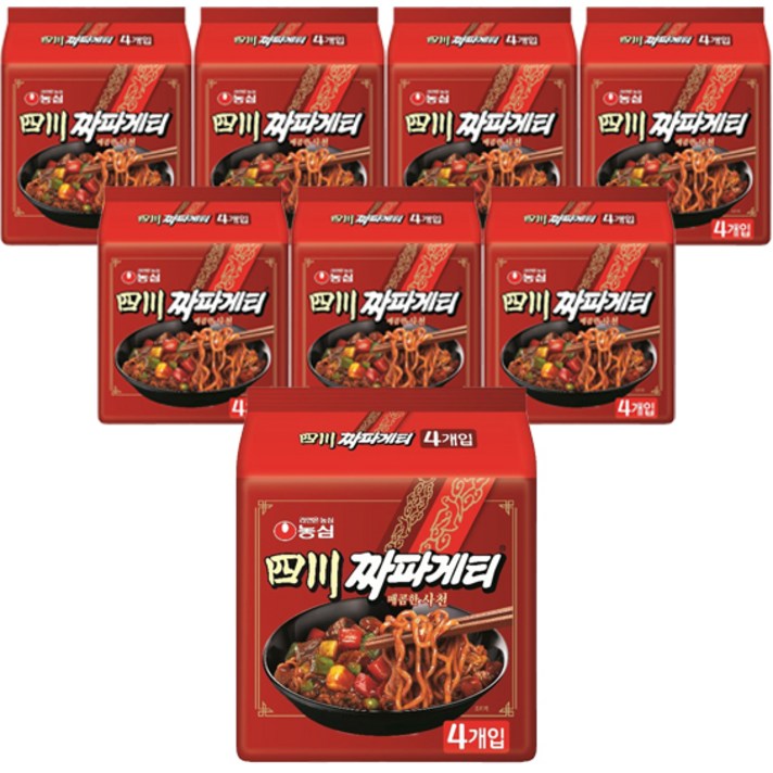 농심 사천 짜파게티 4p, 548g, 8개