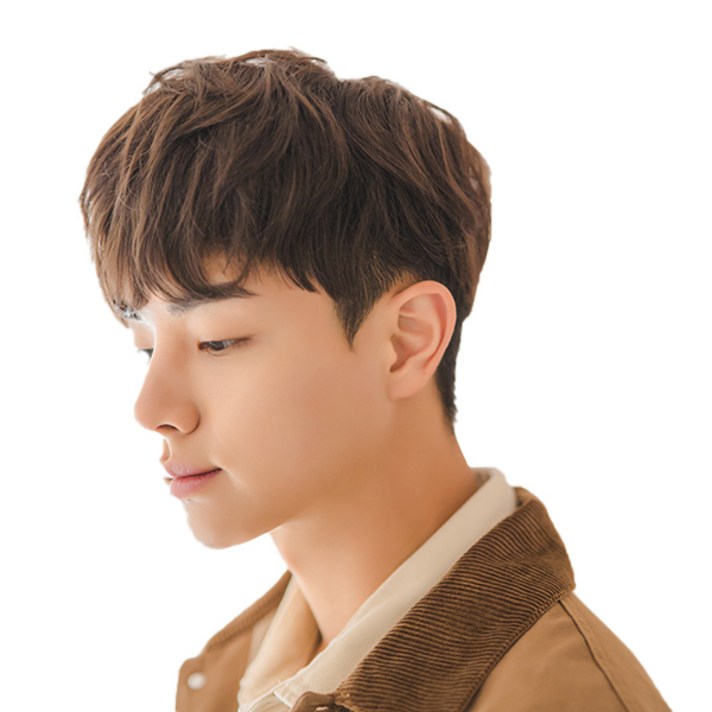 가발나라 남자 투블럭가발 쉐도우펌, 내츄럴브라운, 1개